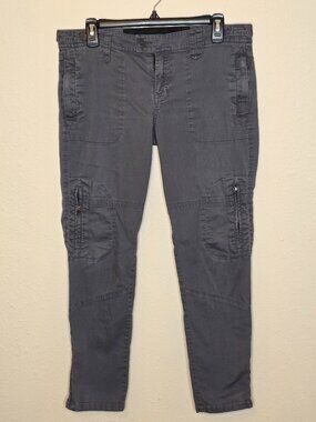 Joe's Jeans Women's Gray Cargo Pants with Zipper Pockets, Size 27" x 27"